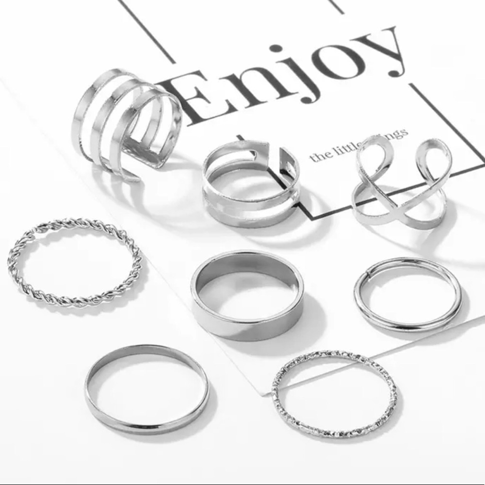 Gold & Silver Midi Knuckle Ring Set - Picture 3 of 7